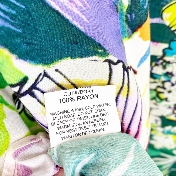 Jams World | Hattie Floral Tropical Print Tiered Dress in Jungle Splash - Picture 7 of 7